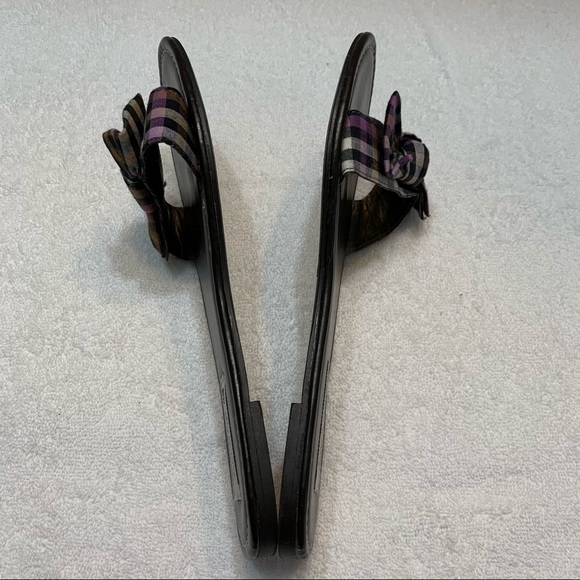 American Eagle Plaid Bow Thong Flip Flop Sandals - Picture 6 of 10